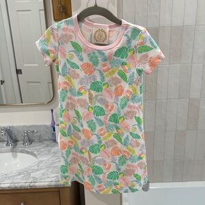 The Beaufort Bonnet Company Tropical Print Dress - Pink, Green, Orange